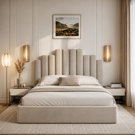 Kerry Steps Panel Upholstered Bed Frame