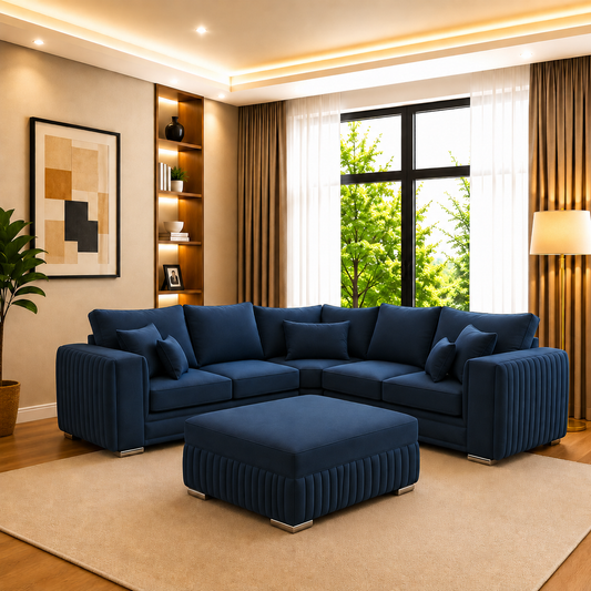 Elon Linestyle Sofa With Footstool