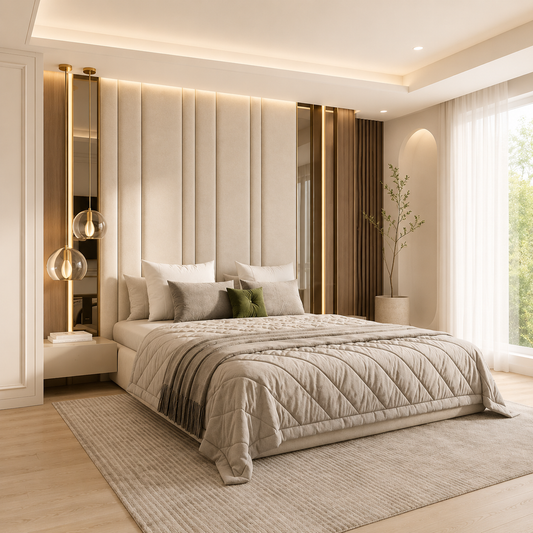 Miller Linestyle Luxury Bed Frame With High Headboard