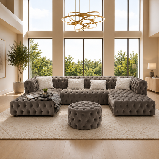Medona Chesterfield Ambassador U Shape Sofa
