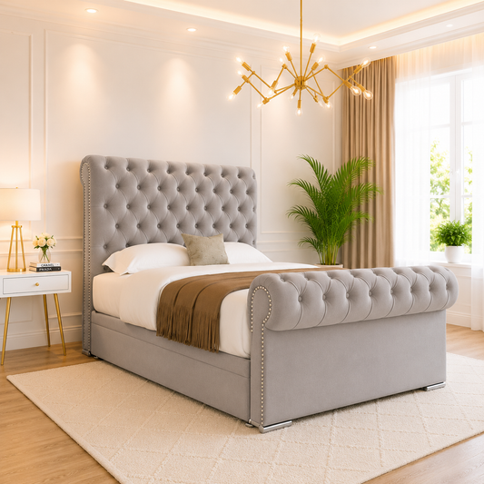 Next Sleigh Divan Ottoman Bed Frame