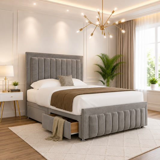 Elvin Panelled Bumperbar Divan Bed