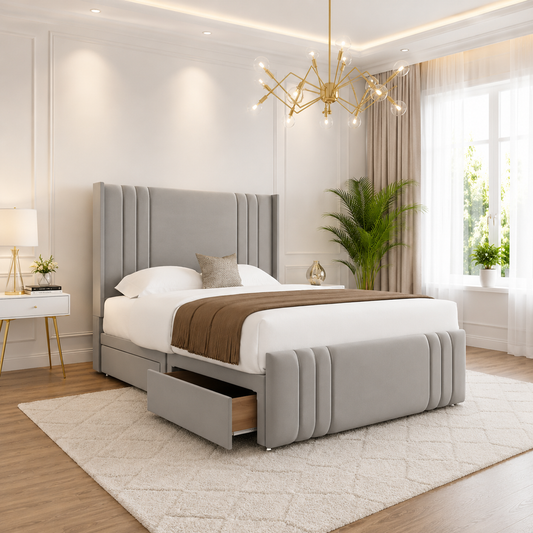 Molly Linestyle Winged Divan Bed