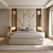 Santa Art Deco High Headboard Bed Frame