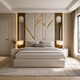 Santa Art Deco High Headboard Bed Frame
