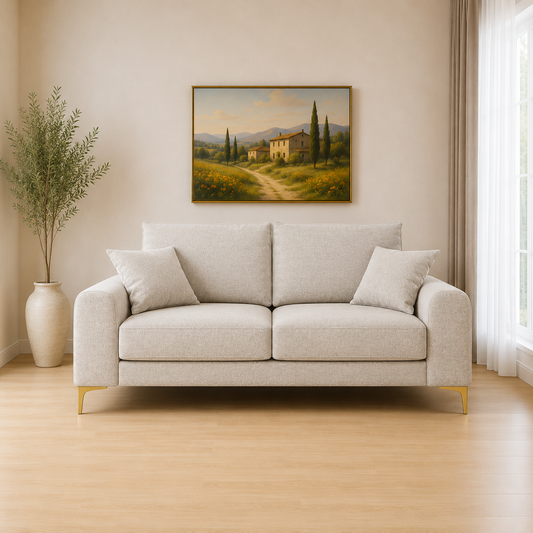 Elizabeth 2 Seater Plain Velvet Sofa