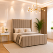 Denvor Panelled Wingback Bed Frame
