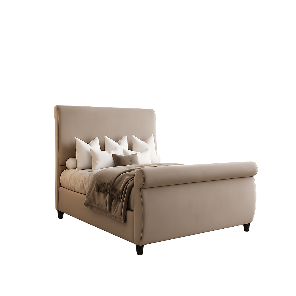 Salvatore Plain Sleigh Bed Frame