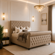 Nampi Chesterfield Sleigh Bed Frame
