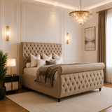 Nampi Chesterfield Sleigh Bed Frame