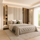 Miller Linestyle Luxury Bed Frame With High Headboard