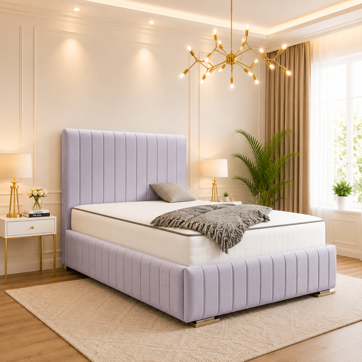 Appolo Linestule Luxury Upholstered Bed Frame