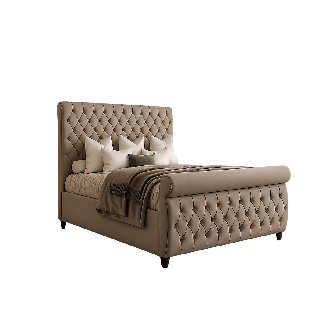 Nampi Chesterfield Sleigh Bed Frame