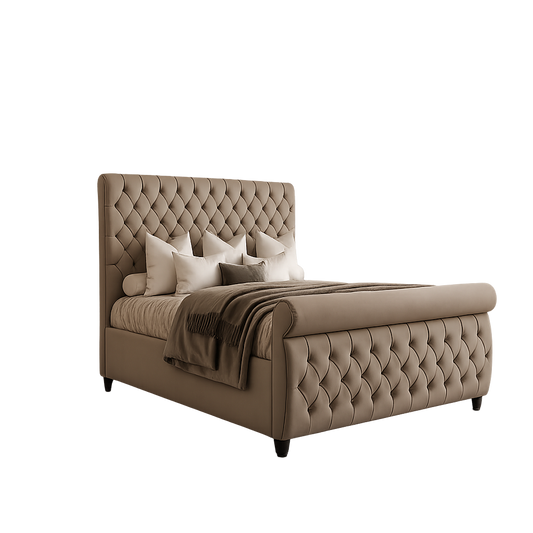 Nampi Chesterfield Sleigh Bed Frame