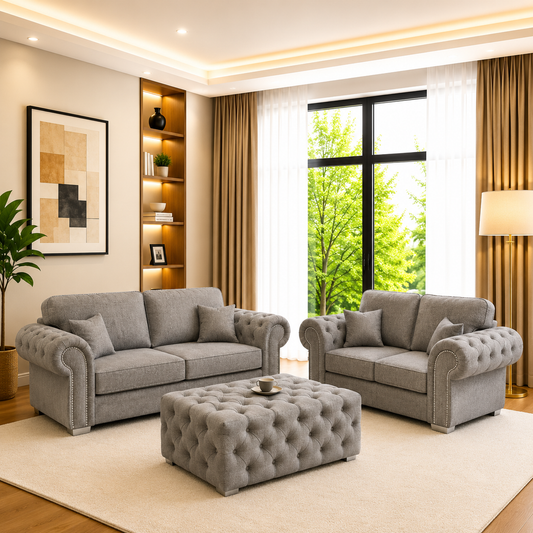 Picassso Luxury 3+2 Seater Sofa with Foot Stool