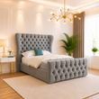 Ruby Chesterfield Luxury Winged Bed Frame