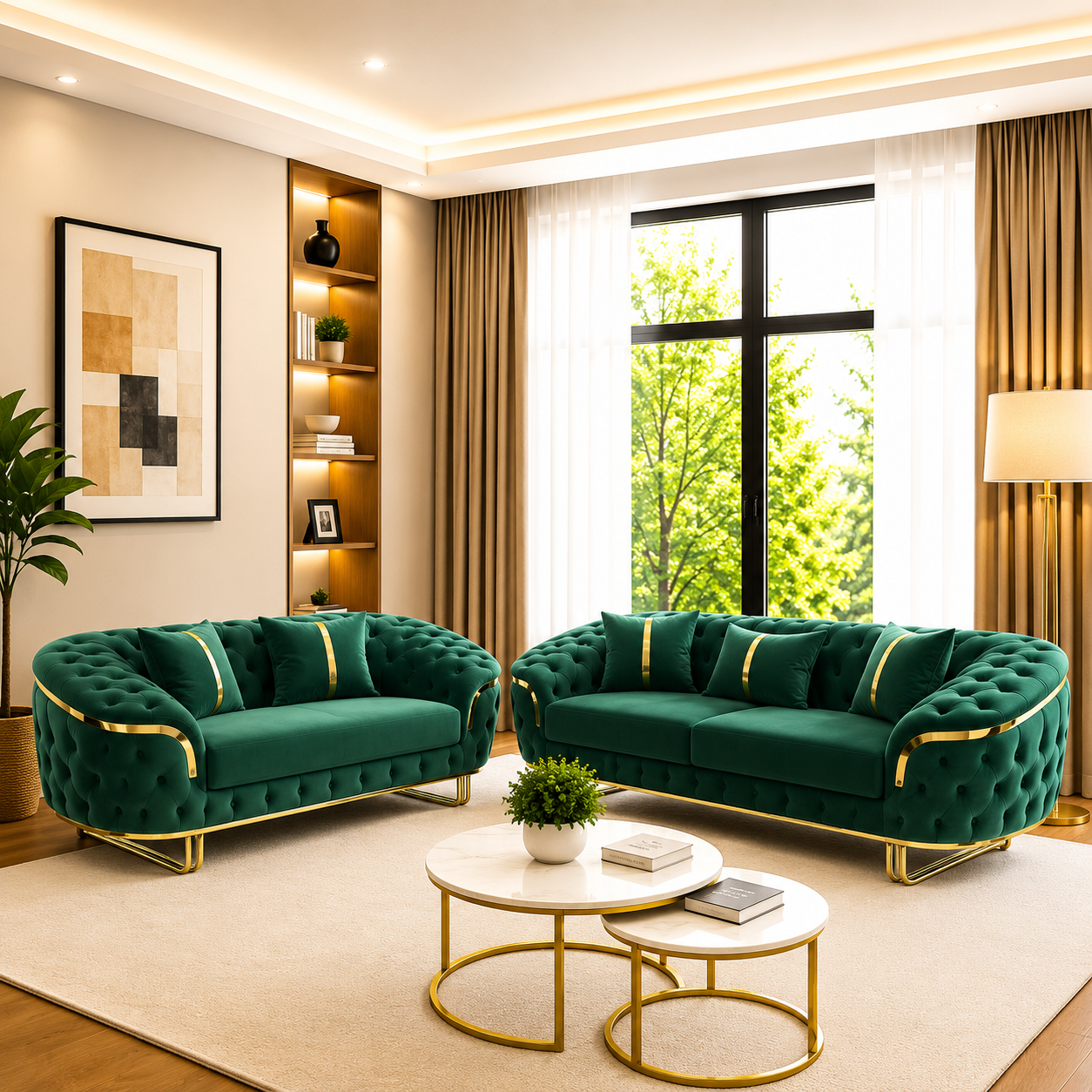 Piano Chesterfield Modern 3+2 Seater Sofa