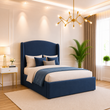 Meera Short Winged Plain Bed Frame