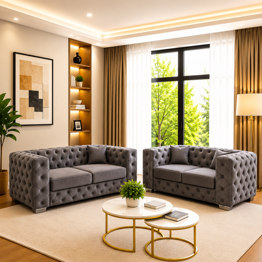 Miami Chesterfield Luxury 3+2 Seater Sofa