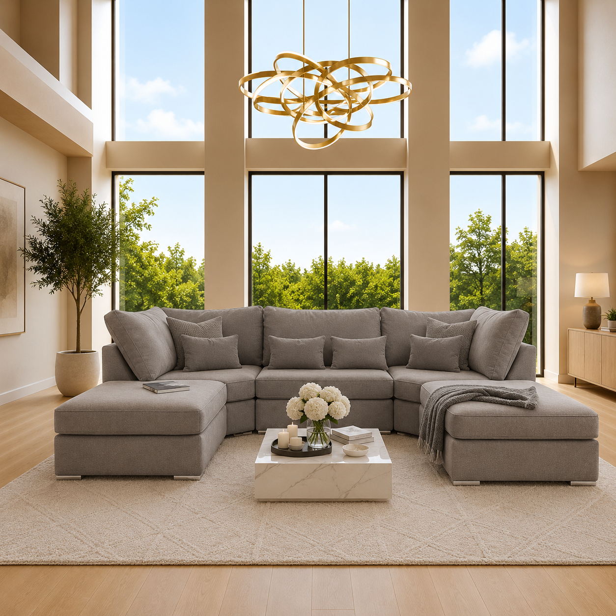 Monroe Modern U Shape Sofa