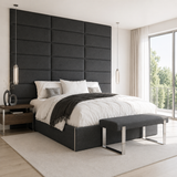 Darson Luxury Upholstered Wide Headboard Bed