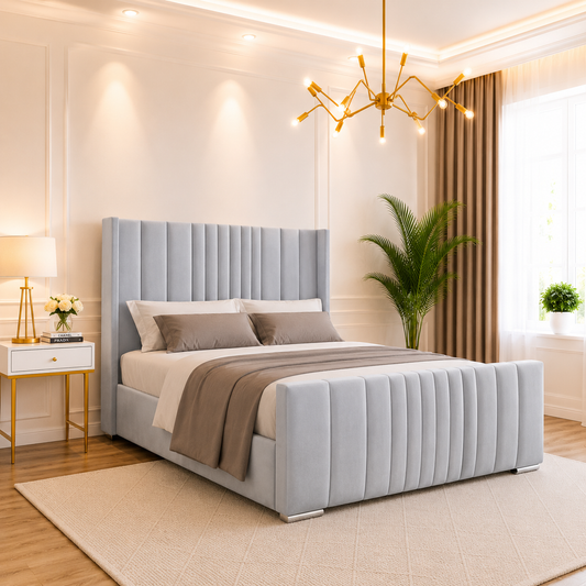 Manhattan Linestyle Wingback Bed Frame
