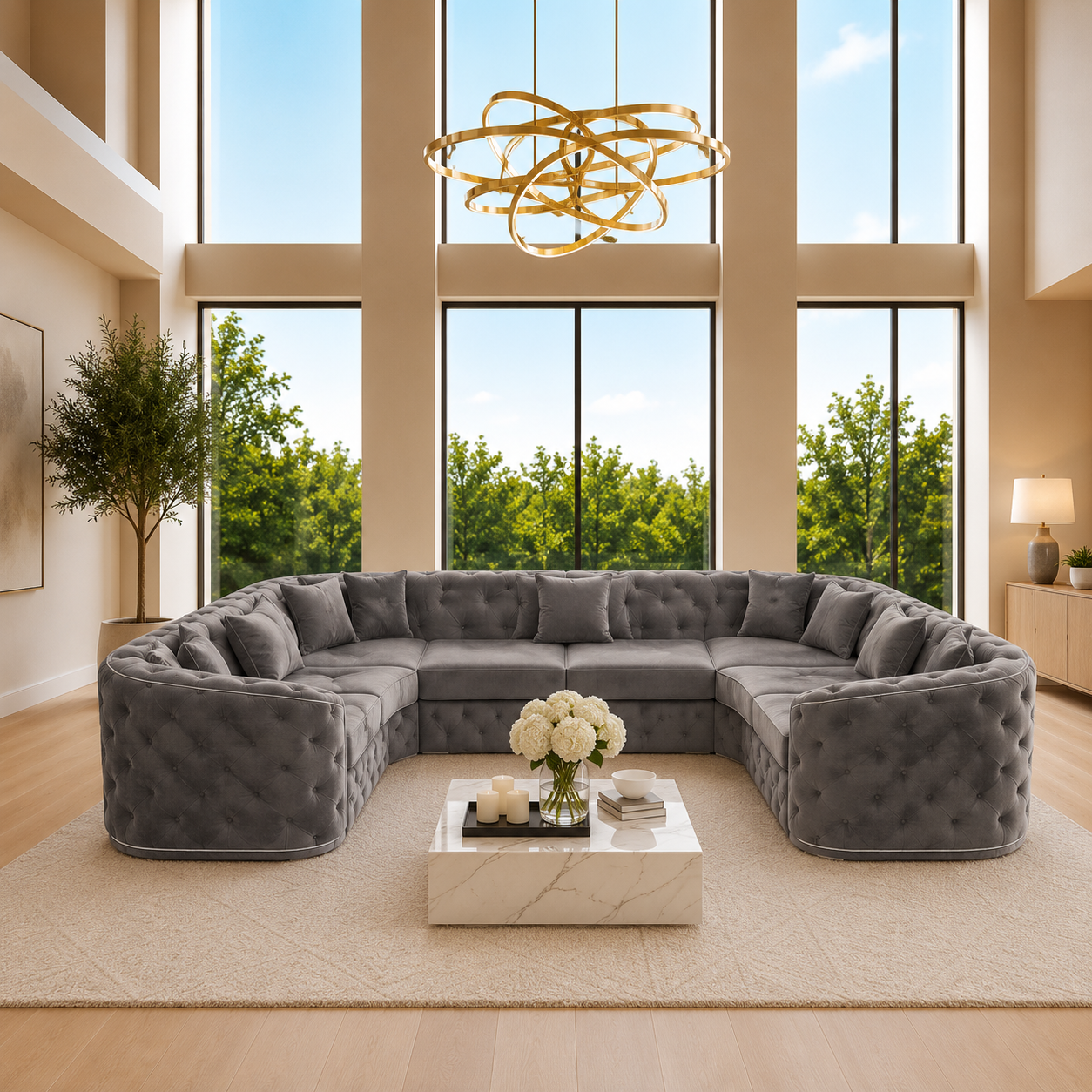 Meo Chesterfield Ambassador U Shape Sofa
