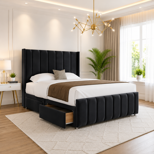 Mangolia Panel Winged Divan Bed