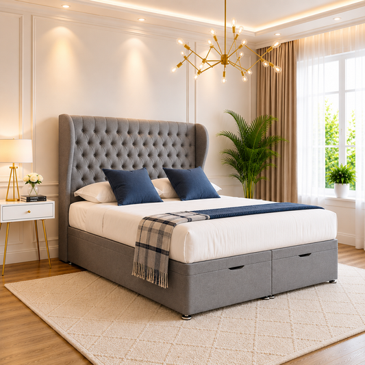 Dreams Chesterfield Wingback Divan Ottoman Bed