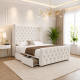 Laila Winged Chesterfield Divan Bed