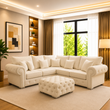 Monal Luxury Corner Sofa With Coffee Table