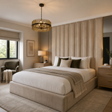 Stark Panel Style Luxury Bed With High Headboard