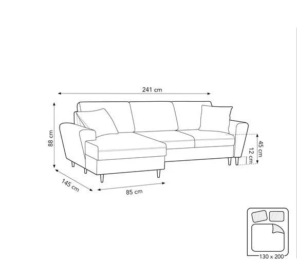 Ratle L shape Luxury Sofa With Golden Legs
