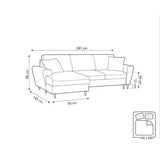 Ratle L shape Luxury Sofa With Golden Legs