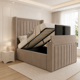 Eva Winged Panel TV Bed Frame