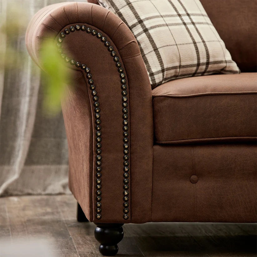 Primo Modern Faux Leather Corner Sofa