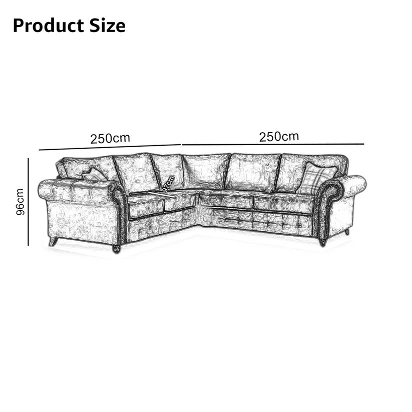 Primo Modern Faux Leather Corner Sofa