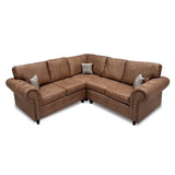 Primo Modern Faux Leather Corner Sofa