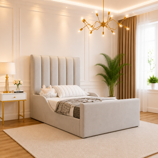 Mani Panel Upholstered Kids Bed Frame
