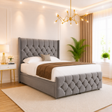 Cairo Chesterfield Winged Divan Ottoman Bed