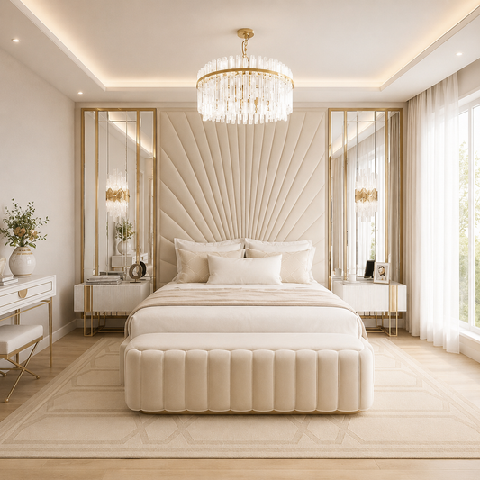 Almond Sunrise High End Bed Frame