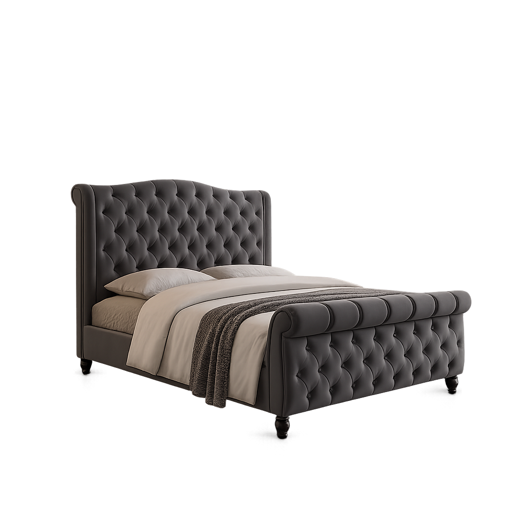 Amal Luxury Sleigh Bed Frame
