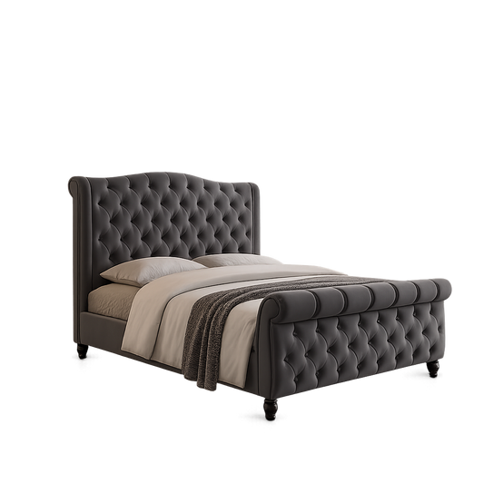 Amal Luxury Sleigh Bed Frame