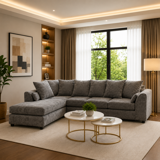 Lux L Shape Sofa With Right Hand Chaise