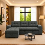Sharon Luxury L Shape Sofa Bed With Storage