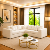 Fluffy Luxury Upholstered Corner Sofa