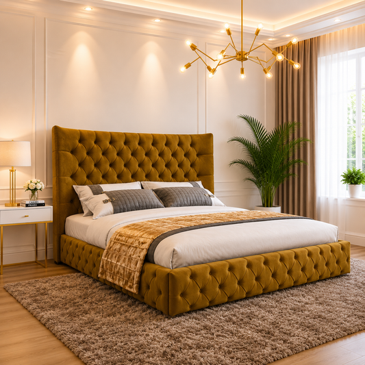 Oslo Chesterfiled Winged Bed Frame