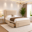 Emily Bumperbar Divan Bed With White Border