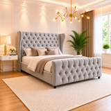 Mira Curved Winged Chesterfield Bed Frame