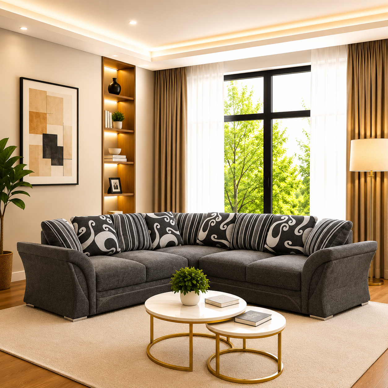 Shannon Axis Modern Corner Sofa